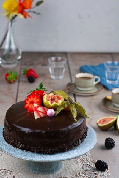 Double choc. taart 6 pers.