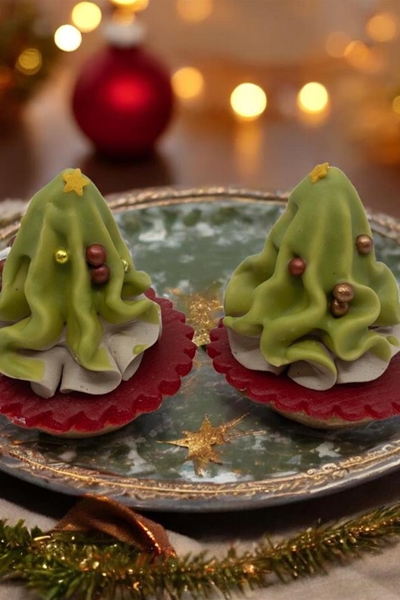 Kerstboom gebakje